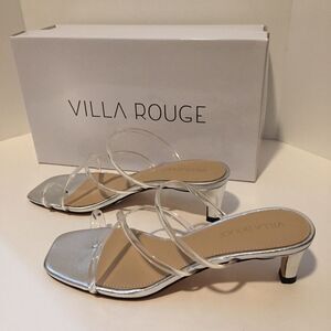 Villa Rouge Dax Slide clear kitten heel plastic